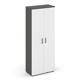 Стайл Проджект Гардероб широкий неглуб. SN.GB.E-003 Антрацит/Антрацит/Белый/Черный Ручки 796*400*198 - Фото предпросмотра