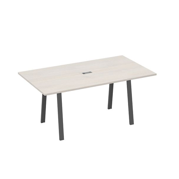 Стол 180 с металлокаркасом TRE для переговоров A4 А4 Б3 122 БП дуб / металлокаркас антрацит - Вид 1