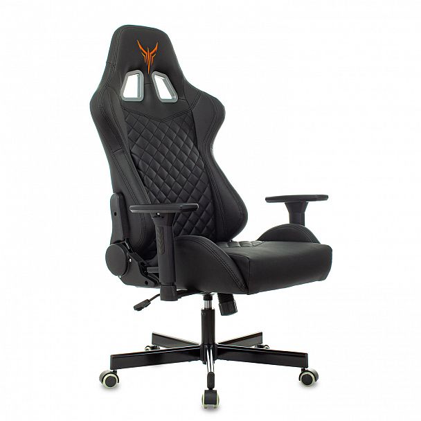 Кресло компьютерное Knight ARMOR, 2 подушки, экокожа премиум, черное, 1628888 - Вид 19