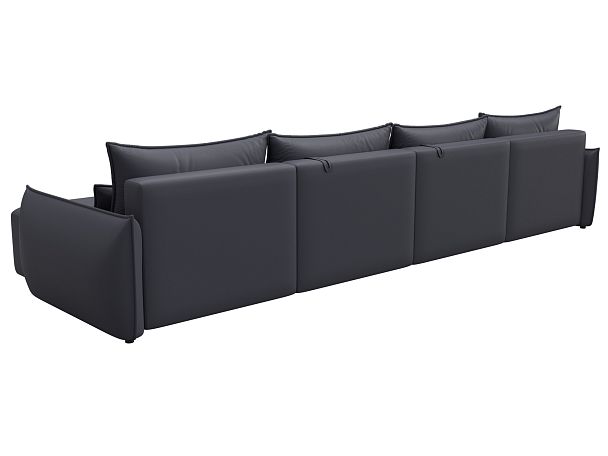 Диван П-образный Лига-051 НПБ Лонг Экокожа серый - Вид 5