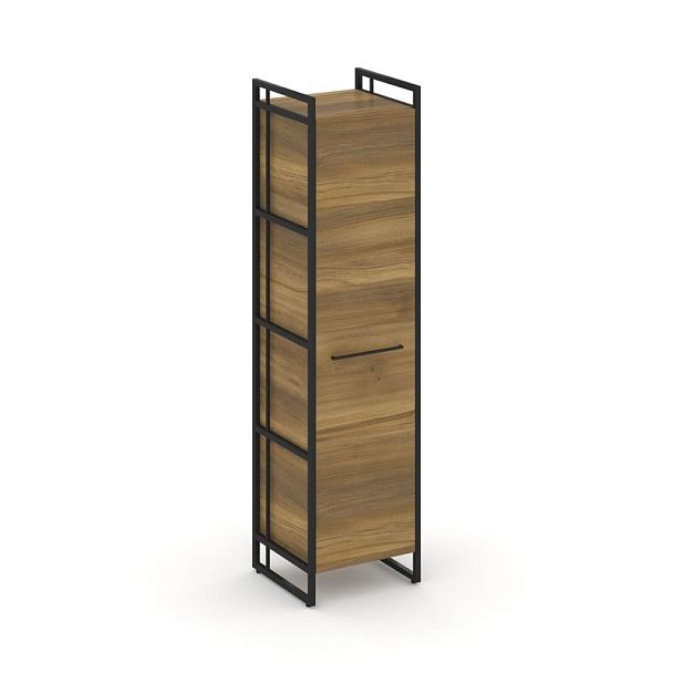 Rift Шкаф 4 ниши узкий RF.SU-41 (R) Сандал Янтарный/Металл Черный 420*396*1648 - Вид 1