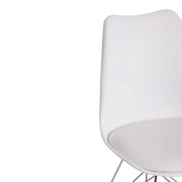 Стул Тулип Айрон Чаир/Tulip Iron Chair (мод.EC-123)/1 шт. в упаковке, металл/пластик, white (белый) - Вид 9