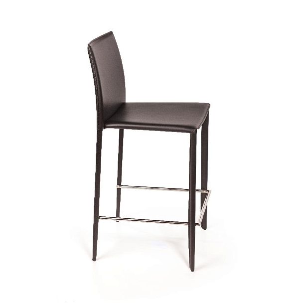 Стул полубарный Rolf, кожа черный - Вид 7