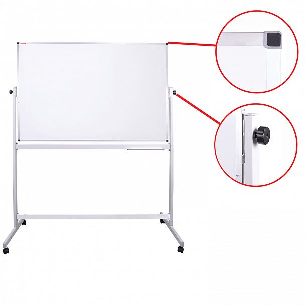 Доска магнитно-маркерная НА СТЕНДЕ 100х150 см, 2-сторонняя, BRAUBERG, 238141 - Вид 7