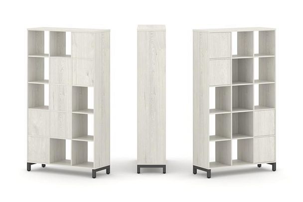 Стайл Проджект Набор стеллажа 1 сторон., 5 яр. SN.NS-531 Дуб Наварра/Металл Антрацит 1121*400*1982 - Вид 1