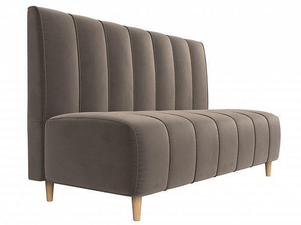 Прямой диван Ральф (полностью велюр коричневый) - Вид 3