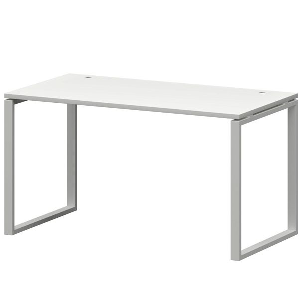 Стол на металлокаркасе СМС25-О-16К.73.Пр25 Белый/Белый 1600x730x750 Смарт - Вид 1