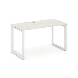 Style Project Next Стол письменный SN-59O.SP-012 Дуб Наварра/Металл Белый/Белый Заглушка 1180*700*750 - Фото предпросмотра