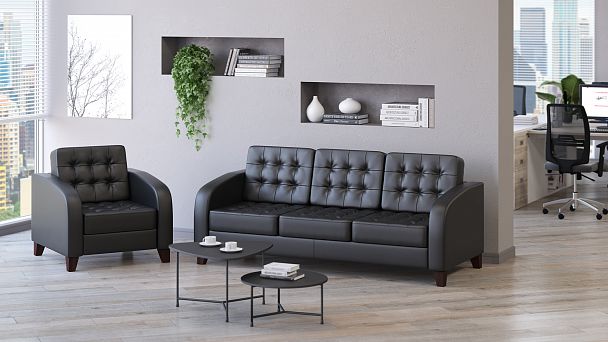 Секция угловая Basel 85x85x84 чёрный - Вид 2