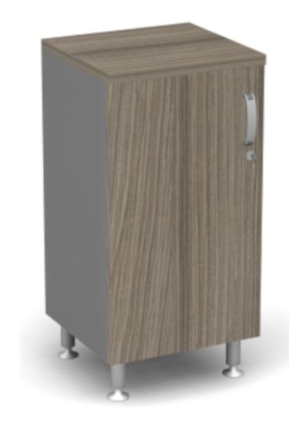 Стеллаж закрытый L,R Берлин Дрифтвуд/Серый Ш32-45(L/R) - Вид 2