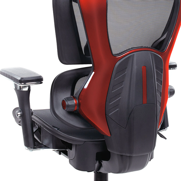 Кресло ATRONE (АТРОН) "Optimus ER-707", адаптивный механизм со слайдером, сетка, черный/красный, 532968 - Вид 18