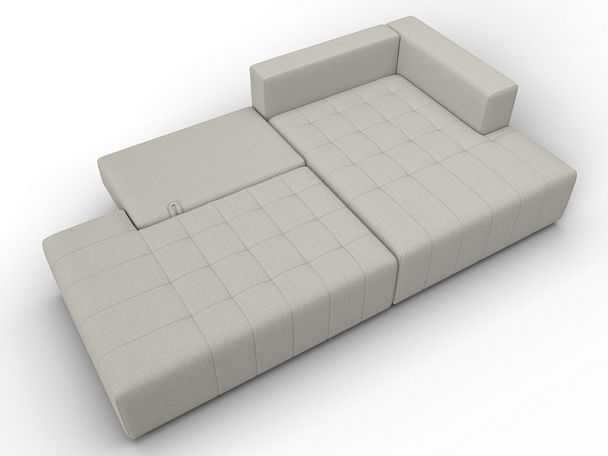 Диван угловой Лига-103 НПБ угол правый Рогожка бежевый - Вид 8