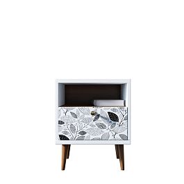 Тумбочка Berber с одним ящиком 9 принт арт BB06/Print_09, разноцветная - Фото предпросмотра