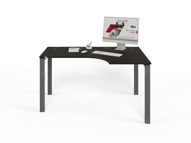 UNITY РМСУ9-14R ВЕНГЕ Стол на металлокаркасе угловой правый 1400х900х750 - Вид 2