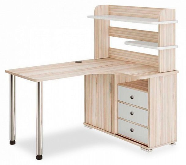 Стол компьютерный Домино СР-145М Карамель/Белый правый - Вид 1