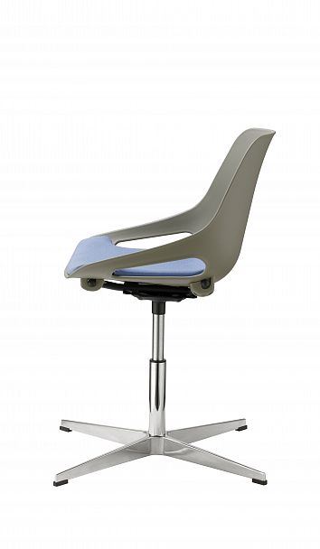 Стул Q5 c мягким сиденьем SW КРЕСЛО на основании FIRE, серый - Вид 6