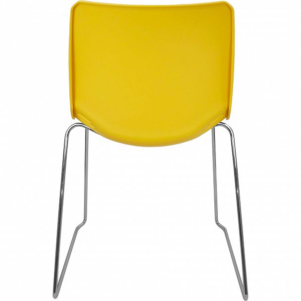 Стул Race (пруток) каркас Хром, желтый, стопируемый - Вид 4