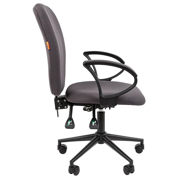 Кресло офисное Chairman CH 9801, пятилучие металл, ткань, серое, 7150936 - Вид 5