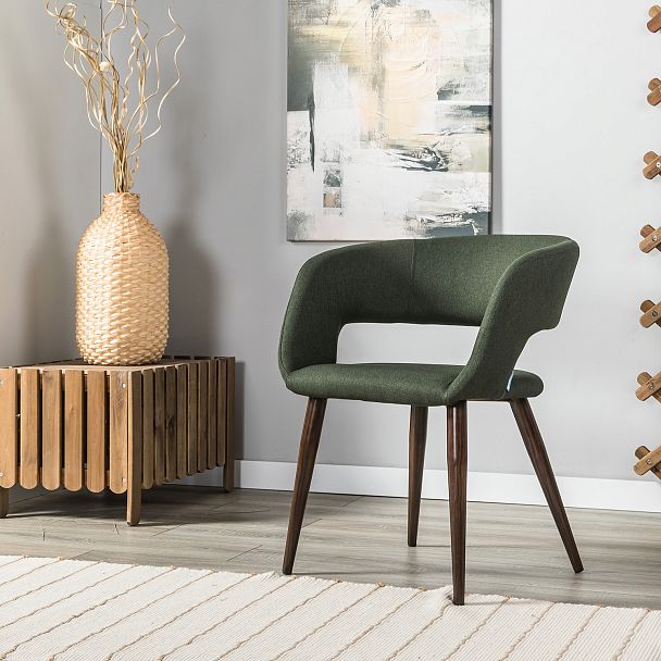 Кресло Hugs тёмно-зеленый/т.орех - Вид 11