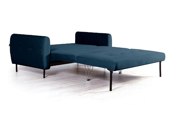 Siena диван-кровать прямой с подлокотниками, бархат синий 29 - Вид 4