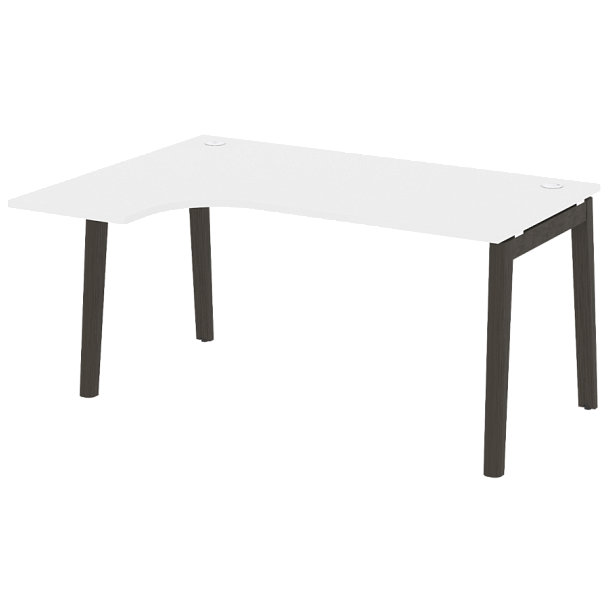 Onix Wood Стол эргономичный левый OW.SA-4 (L) Белый бриллиант/Дуб тёмный/Антрацит металл 1580*1180*750 (800/460) - Вид 1