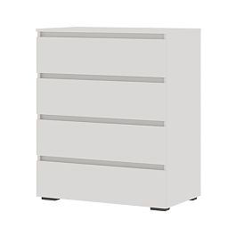 Хелен КМ 02 Комод 802 4 ящика (0,802х0,958х0,460) белый/белый - Фото предпросмотра