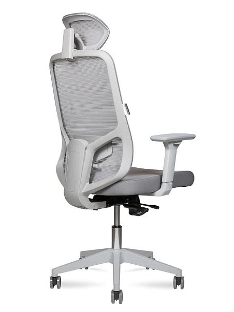 Кресло офисное / Best grey / серый пластик / серая сетка / серая ткань - Вид 4