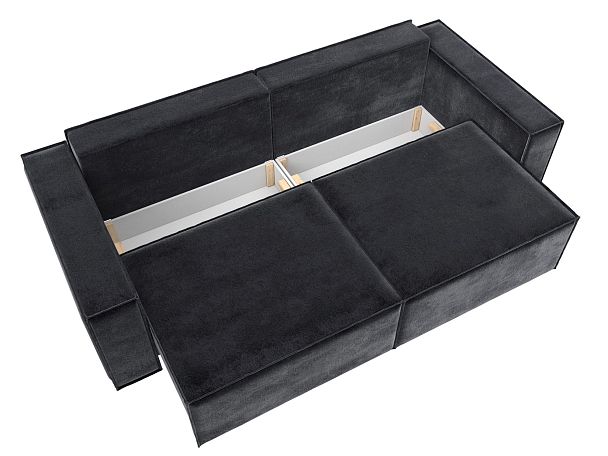 Диван прямой Куба Велюр серый - Вид 8