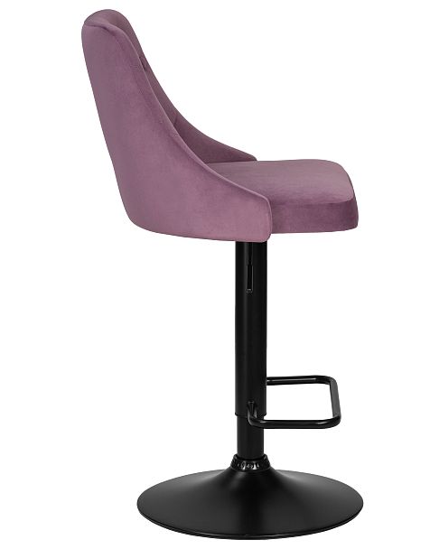 Набор 2 шт Стул барный DOBRIN JOSEPH BLACK (пудрово-сиреневый велюр (MJ9-52)) - Вид 4