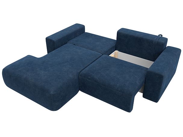 Диван угловой Лига-036 НПБ Классик левый угол Велюр синий - Вид 8