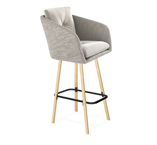 Стул барный Sheffilton SHT-ST43-2/S94 морозное утро/прозрачный лак/черный муар - Вид 2