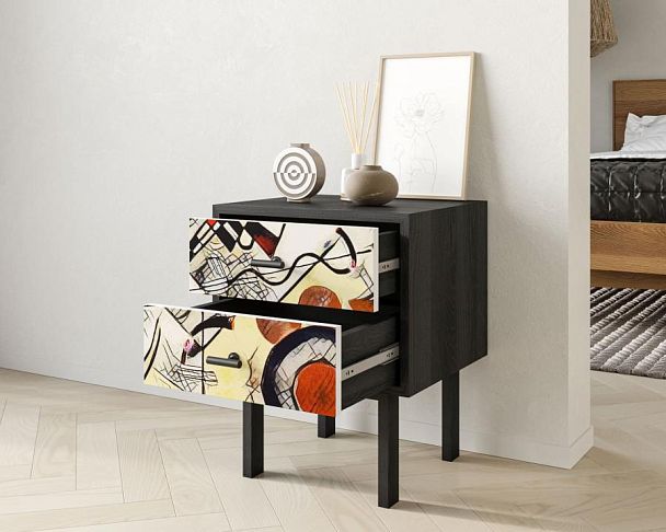 Тумбочка с двумя ящиками Emerson by Kandinsky арт EM16/Print_01 - Вид 2