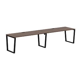 Стол 2-х местный EVWST 3580 Дуб Денвер тёмный/Черный 3526х800х750 EDIS - Фото предпросмотра