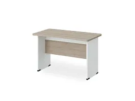 БЕРЛИН / BERLIN Стол прямой с вогнутой столешницей 650 мм 1000х650х740 Шорвуд/Белый - Фото предпросмотра