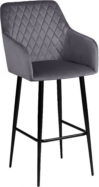 Барное поворотное кресло Барли К, темно-серый H-15/черный - Вид 4