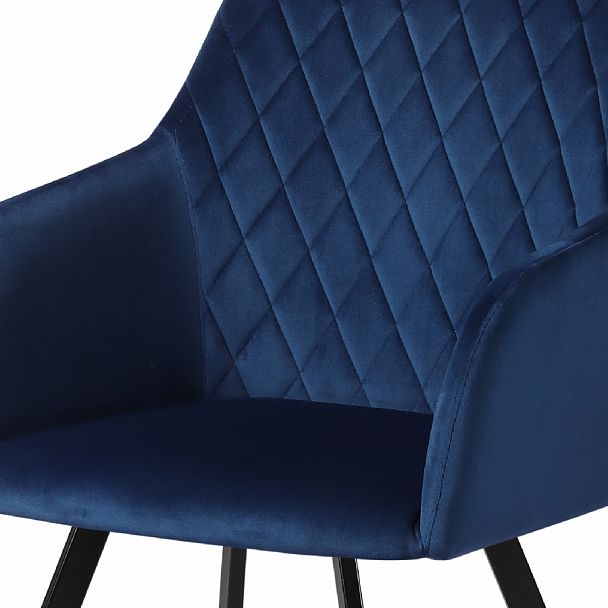 Кресло поворотное Барли, Confetti blue/черный - Вид 7