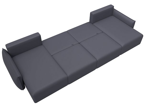 Диван П-образный Лига-051 НПБ Лонг Экокожа серый - Вид 9