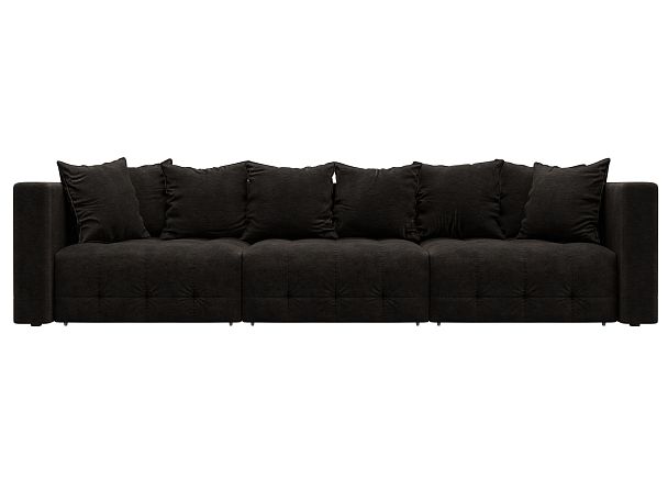 Диван прямой Лига-052 НПБ Лонг Велюр коричневый - Вид 2