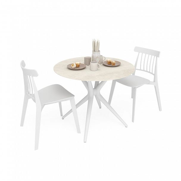 Обеденная группа Sheffilton SHT-DS169 песчаное облако/белый - Вид 2