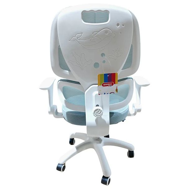 Кресло детское с поясничной поддержкой BRABIX KIDS "MG-225", сетка/ткань TW, голубое, 533317 - Вид 5