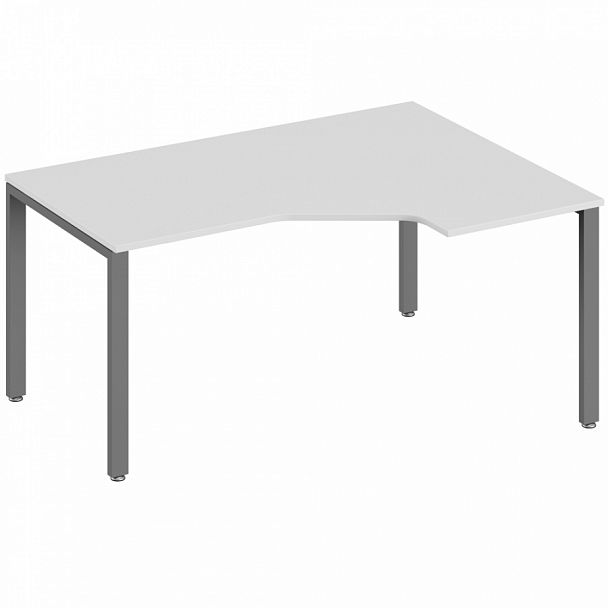 Эргономичный стол правый Trend Metal 160x120x75 белый - Вид 1