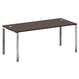 Metal System Direct Стол рабочий руководителя на П-обр. м/к БП.СРР-5.8 Венге/Нерж. сталь 1800*800*750 - Фото предпросмотра