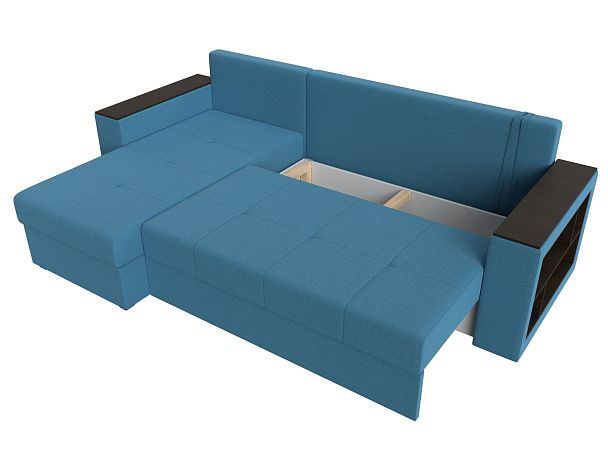 Диван угловой Дубай Лайт левый угол Рогожка голубой - Вид 7