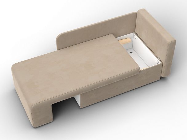 Кушетка Лига-097 Велюр бежевый - Вид 7