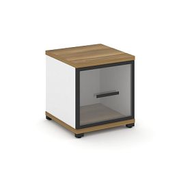 Concept Шкаф 1 узкая секция, 1 ниша CN.STU-113 RPB B Сандал Янтарный/Белый Бриллиант/Металл Черный/Прозрачный 420*420*450 - Фото предпросмотра