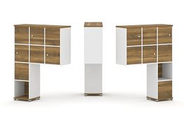 Concept Надставка высокая CN.DNV-002 Сандал Янтарный/Белый Бриллиант/Металл Белый 1099*350*1486 - Фото предпросмотра