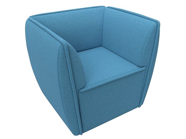 Кресло Бергамо Рогожка голубой - Вид 5