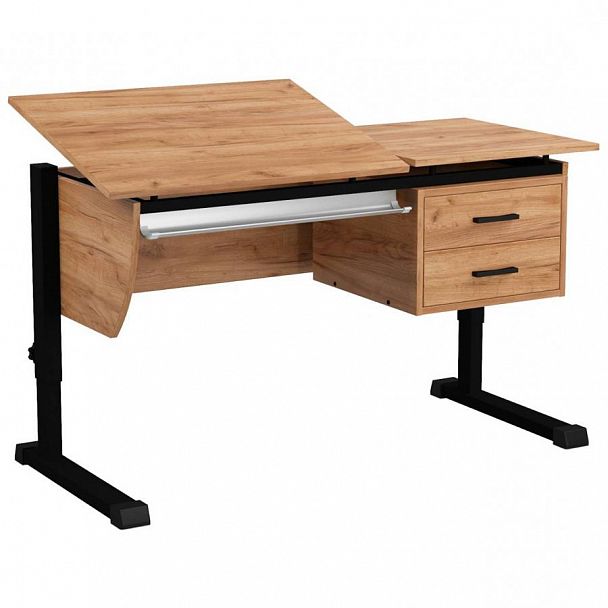 Стол Осанка 120 ТТ, дуб крафт табачный, 2-местная, рег., гр.2-7 - Вид 1