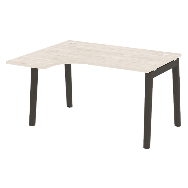 Onix Wood Стол эргономичный левый OW.SA-3 (L) Денвер светлый/Дуб тёмный/Антрацит металл 1380*1180*750 (800/460) - Вид 1