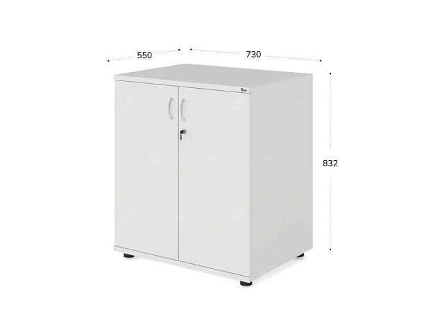 UNITY РШ3-12Г БЕЛЫЙ Закрытый шкаф 730х550х832 - Вид 1
